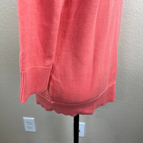 Croft & Barrow Coral Cardigan Sweater Fishnet Sweater size M coastal chic - Picture 13 of 15